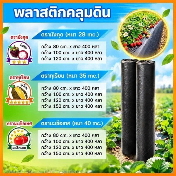 พลาสติกคลุมดิน (กันวัชพืชแปลงปลูก) | จอห์นชาวไร่ บริษัทรับจัดสวน - บางบัวทอง นนทบุรี
