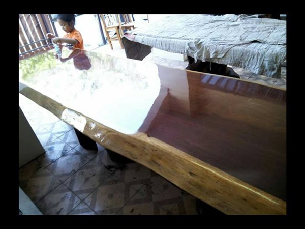 โต๊ะไม้ประดู่ ไม้แผ่นเดียว  3 เมตร