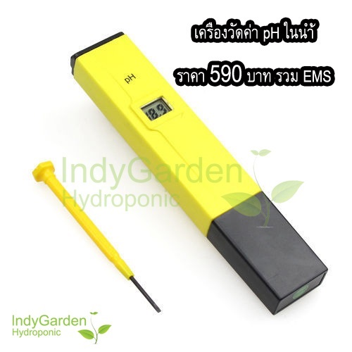 เครื่องมือวัดค่า pH ในน้ำ สำหรับปลูกผักไฮโดรโปนิกส์ | IndyGarden Hydroponic - บางกรวย นนทบุรี