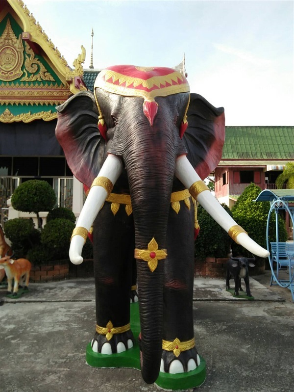 ช้างทรงปูนปั้นสูง3เมตร | ร้านใบบัว สัตว์ปูนปั้น - ด่านช้าง สุพรรณบุรี