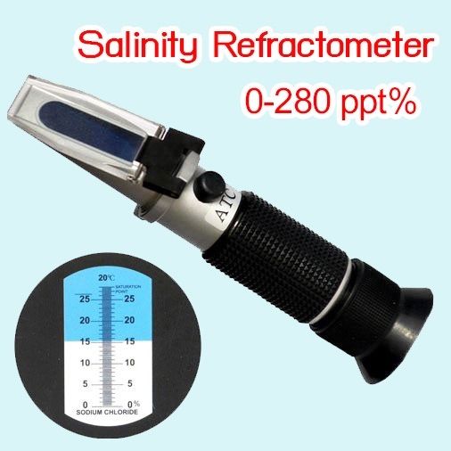 เครื่องวัดความเค็ม 0-280ppt% Salinity Refractometer  | เกษตรฟิวชั่น - บางบัวทอง นนทบุรี