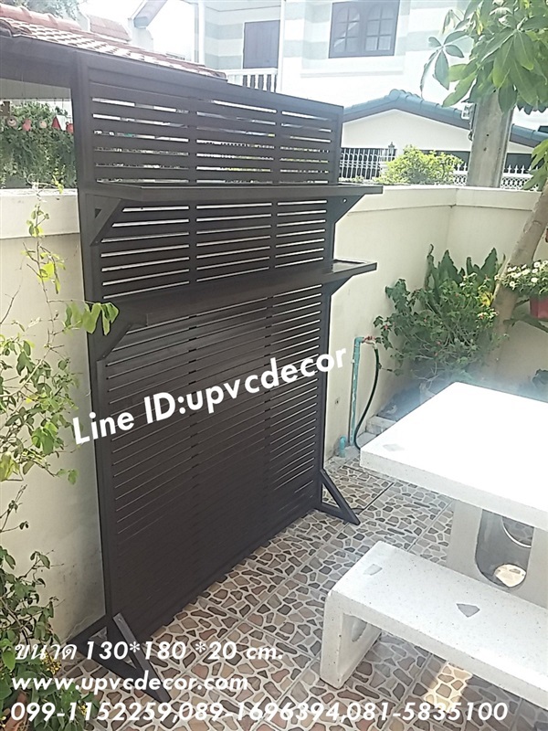 ชั้นวางของUPVC ฉากระแนงuPVC ระแนงบังตาUPVC ฉากระแนงในสวน