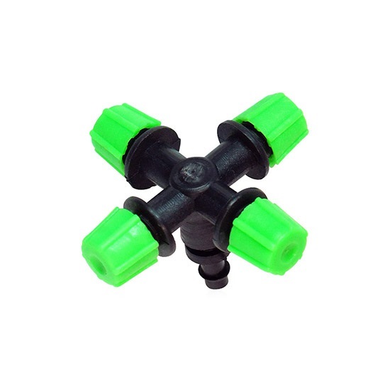 (374-SN4)หัวพ่นหมอก 4 ทาง เสียบท่อ PE (สีเขียว)