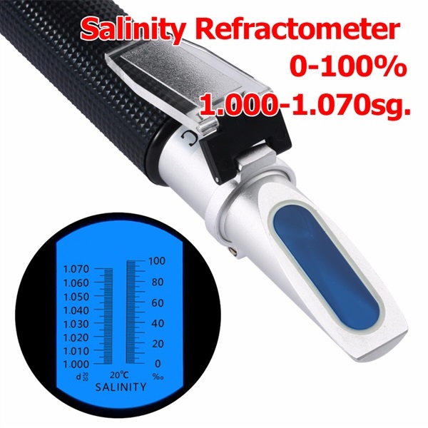 เครื่องวัดความเค็ม 0-100% Salinity Refractometer | เกษตรฟิวชั่น - บางบัวทอง นนทบุรี