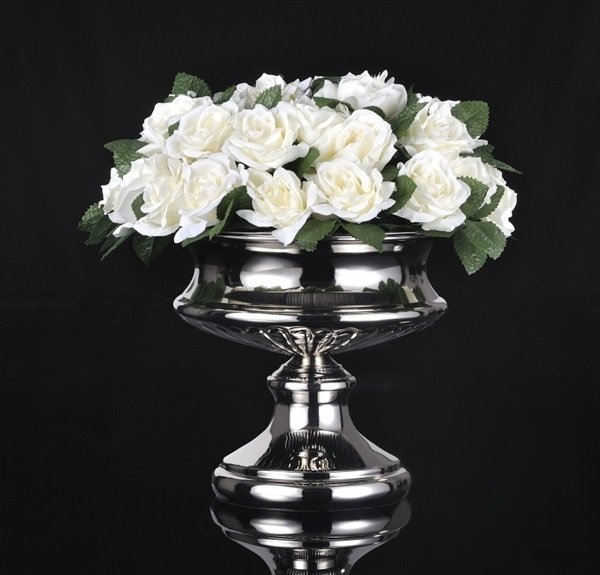 พาน DLK7128NP : NICKEL PLATED VASE WITH LACQUER COATING | Tyme Boutique -  กรุงเทพมหานคร