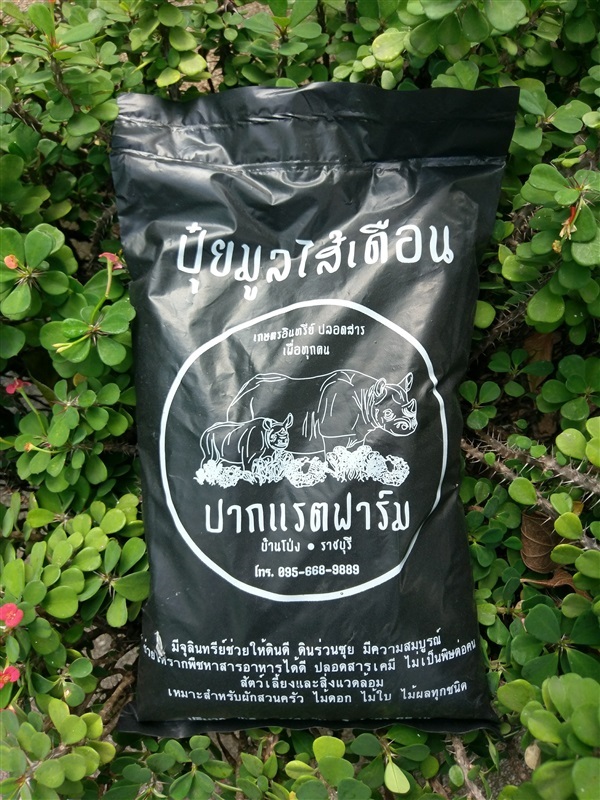 ปุ๋ยมูลใส้เดือนดิน ปากแรตฟาร์ม | ปากแรตฟาร์ม - บ้านโป่ง ราชบุรี