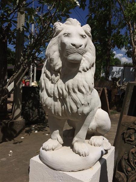 สิงโตปูนปั้น รูปปั้นสิงโต สิงห์ | อนุชาบล็อกประสาน - โชคชัย นครราชสีมา