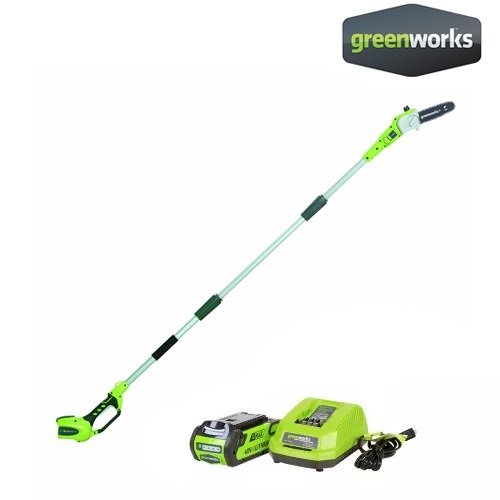 GREENWORKS เครื่องตัดกิ่งไม้สูงไร้สาย 40V+แบตฯและแท่นชาร์จ