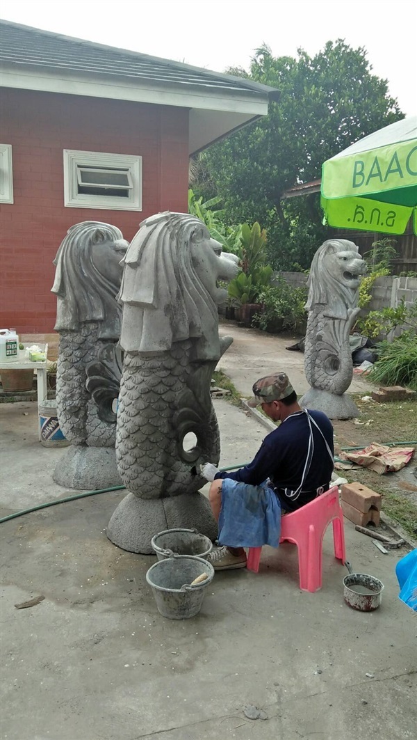 รับปั้นเมอร์ไลออนMerlion ขายงานปูนปั้น | อนุชาบล็อกประสาน - โชคชัย นครราชสีมา