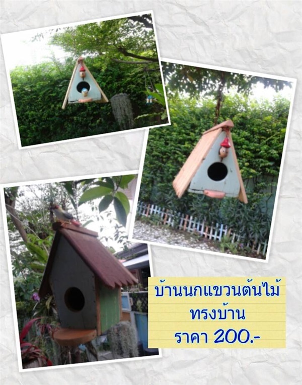 งานไม้ - บ้านนกแขวนต้นไม้ ทรงบ้าน | บ้านสวนปู่จี้ - เมืองนนทบุรี นนทบุรี