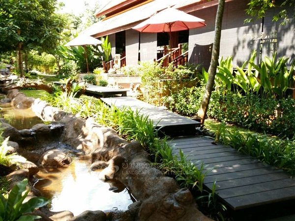  รับจัดสวน รับออกแบบ (งานปรับปรุงภูมิทัศน์ The spa resort) 