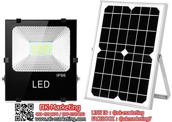 สปอร์ตไลท์โซล่าร์เซลล์ 56 SMD แสงสีขาว (56SMD-A)  | เอ็น.เค.มาร์เก็ตติ้ง - หนองแขม กรุงเทพมหานคร