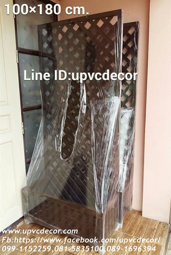 ระแนงกระถางupvc ฉากระแนงบังตาริมระเบียงคอนโด กระถางระแนงupvc