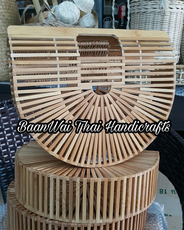 กระเป๋าหวายทรงกลม กระเป๋าสาน กระเป๋าไม้ไผ่ | Rattan At Home - จตุจักร กรุงเทพมหานคร