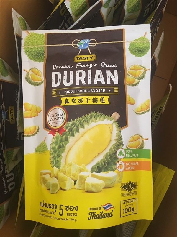ทุเรียนอบกรอบ 100 กรัม/ Durian Vacuum Freeze Dried