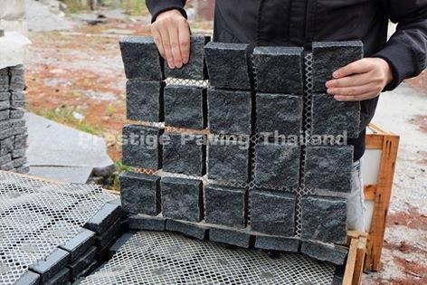 หินปูพื้น หินลูกเต๋าแบบแผ่นสำเร็จผิวธรรมชาติ คอบเบิลสโตน | Prestige Paving -  กรุงเทพมหานคร