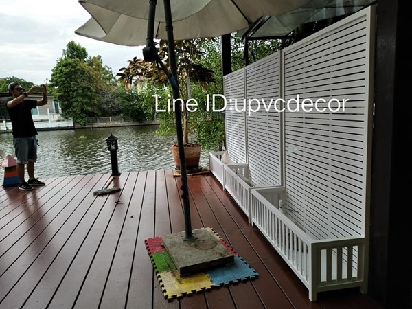 ระแนงกระถางupvc ระแนงปลูกไม้เลื้อยupvc กระถางupvc ระแนงบังตา