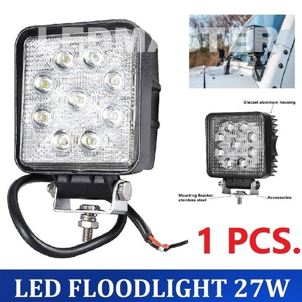 ไฟสปอร์ตไลท์ ไฟรถ ไฟท้าย ทรงเหลี่ยม กำลังไฟ 27 Watt  | LEDMASTERSHOP - ทุ่งครุ กรุงเทพมหานคร