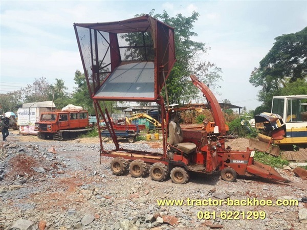 ขาย รถย่อยไม้ รถตัดหญ้าเนเปียร์ รถหญ้าสูง พร้อมย่อยลงกระบะแล | tractor-backhoe - ปากท่อ ราชบุรี