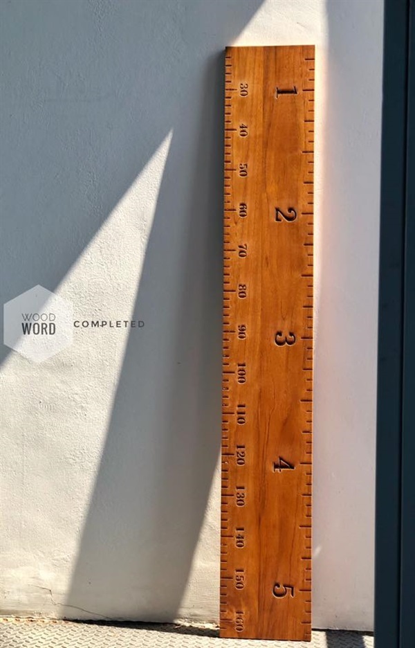 RULER GROWTH CHART ไม้สักเลเซอร์ ไม้วัดส่วนสูงขนาด145ซม. | Wood Word - บางซื่อ กรุงเทพมหานคร