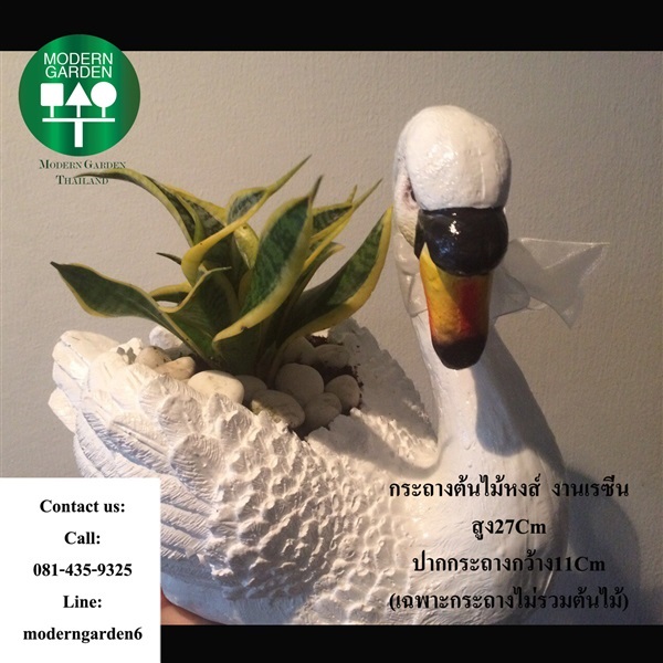 กระถางต้นไม้หงส์ งานเรซิ่น | Modern Garden Thailand - บางพลัด กรุงเทพมหานคร