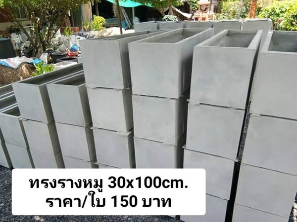 กระถางปูนรางยาว ขนาด 30x100cm.