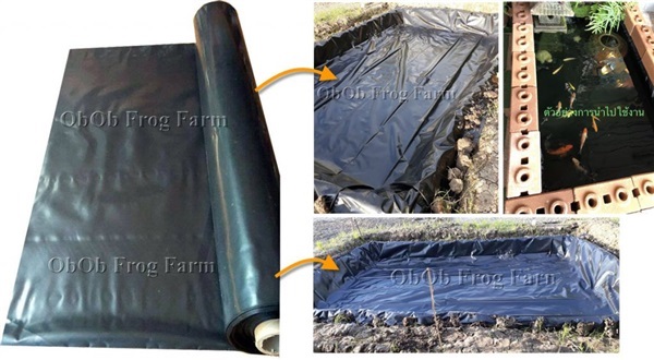 ผ้ายาง LDPE สีดำปูบ่อ รองบ่อ คลุมดิน หนา 250 - 500 ไมครอน | กระชังอวน อบอ๊บฟาร์ม - เดิมบางนางบวช สุพรรณบุรี