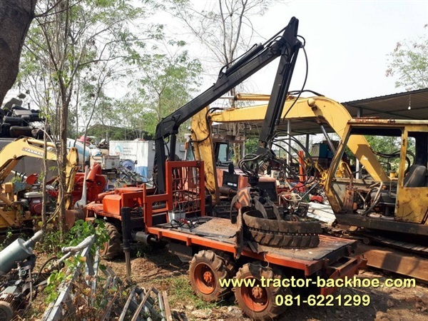 ขาย รถคีบไม้ คีบอ้อย คีบซุง พร้อมบรรทุก 10 ล้อ 3 เพลา วิ๊นซ์ | tractor-backhoe - ปากท่อ ราชบุรี