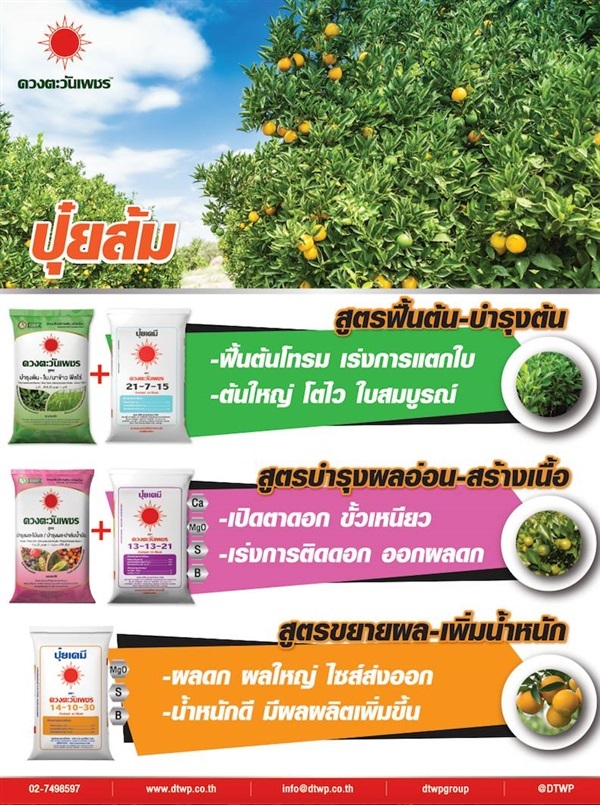 ปุ๋ยส้ม | ปุ๋ยดวงตะวันเพชร - เมืองสมุทรปราการ สมุทรปราการ