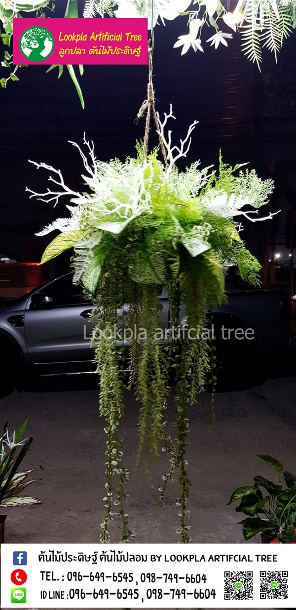 กระเช้าเฟริ์นปลอม กระเช้าเฟริ์นไม้ประดิษฐ์ | Lookpla Artificial Tree - จตุจักร กรุงเทพมหานคร