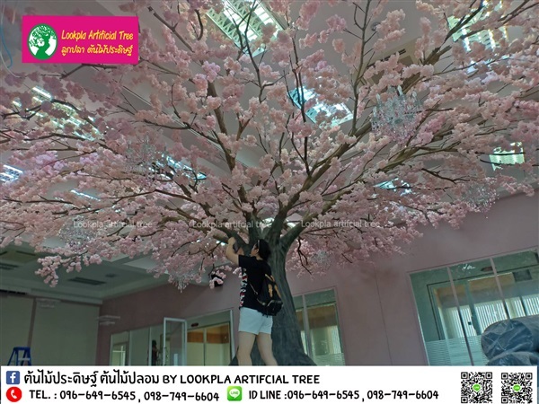 ต้นซากุระดอกสีชมพู ลำต้นไฟเบอร์กลาส | Lookpla Artificial Tree - จตุจักร กรุงเทพมหานคร