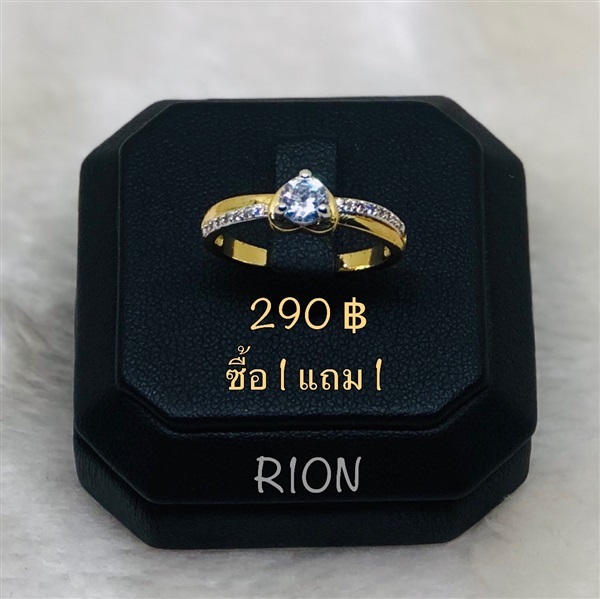 แหวนหุ้มทองฝังเพชร รหัส R10N (ซื้อ1 แถม1)