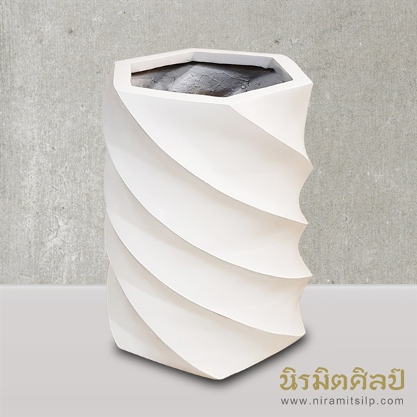 กระถางต้นไม้ไฟเบอร์กลาส CURVE-LW | นิรมิตศิลป์ - บางใหญ่ นนทบุรี