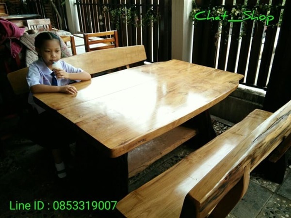 โต๊ะไม้สวอง  1.50 เมตร  | ร้าน Chat_Shop  (เฟอร์นิเจอร์ไม้)  - บางใหญ่ นนทบุรี