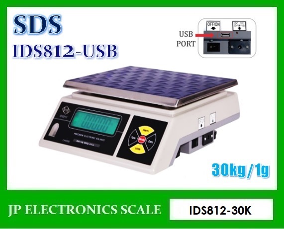 เครื่องชั่งตั้งโต๊ะ30kgx1g SDS รุ่น IDS812 SERIES USB