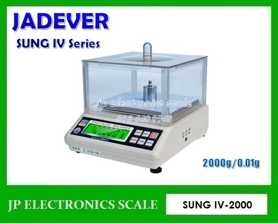 เครื่องชั่งละเอียดสูง2000g x0.01g ยี่ห้อJADEVER รุ่น SUNG IV