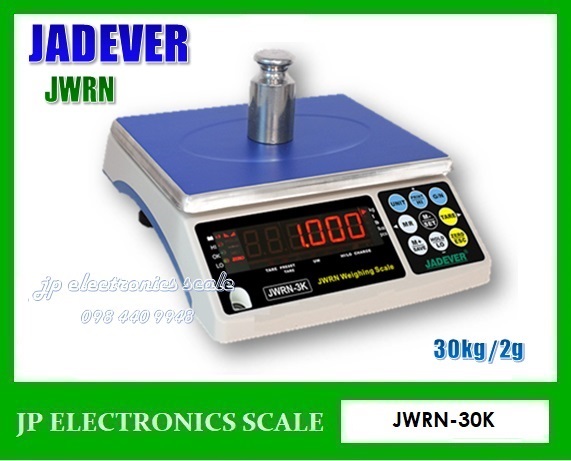 เครื่องชั่งตั้งโต๊ะ30kg ยี่ห้อ JADEVER รุ่น JWRN-30K 