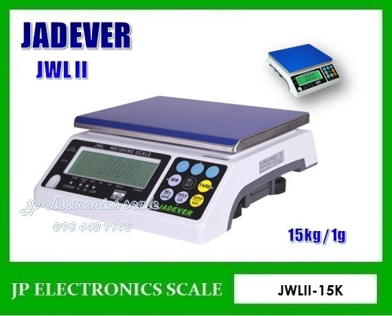 ตาชั่ง15กิโล ความละเอียด1g ยี่ห้อ JADEVER รุ่น JWL II-15K