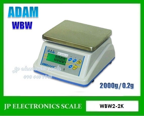 เครื่องชั่งกันน้ำ2000กรัม ตาชั่งกันน้ำ ยี่ห้อ ADAM รุ่น WBW2 | jpelectronics - คลองหลวง ปทุมธานี