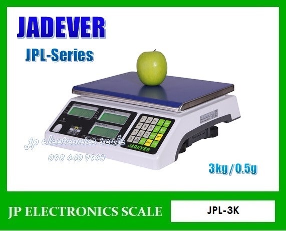 เครื่องชั่งคำนวณราคา3kg ละเอียด0.5g JADEVER รุ่น  JPL-3K | jpelectronics - คลองหลวง ปทุมธานี