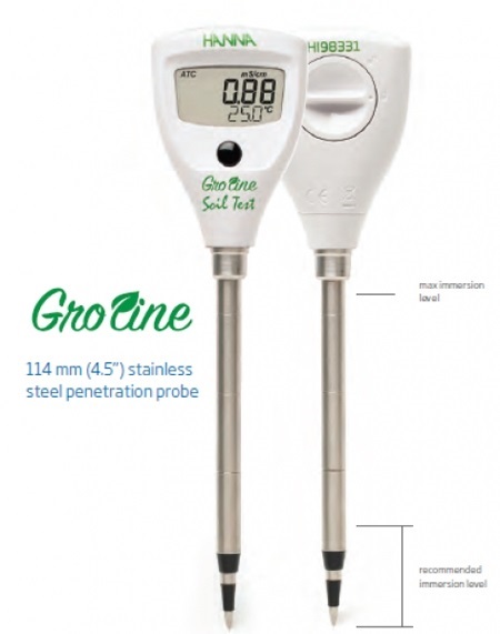 เครื่องวัดค่าความนำไฟฟ้าในดิน EC Soil Meter รุ่น HI98331