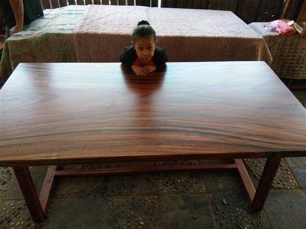 โต๊ะไม้แผ่นเดียว  100x200  | ร้าน Chat_Shop  (เฟอร์นิเจอร์ไม้)  - บางใหญ่ นนทบุรี