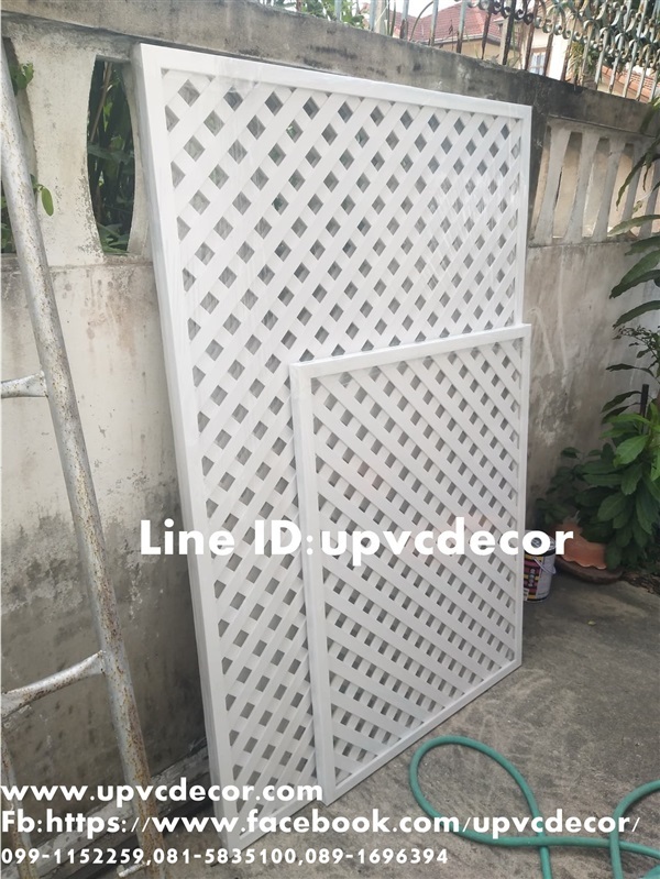 แผงระแนงupvcบังตาข้างบ้าน รั้วระแนงบังตาupvc ระแนงกั้นบังตา 