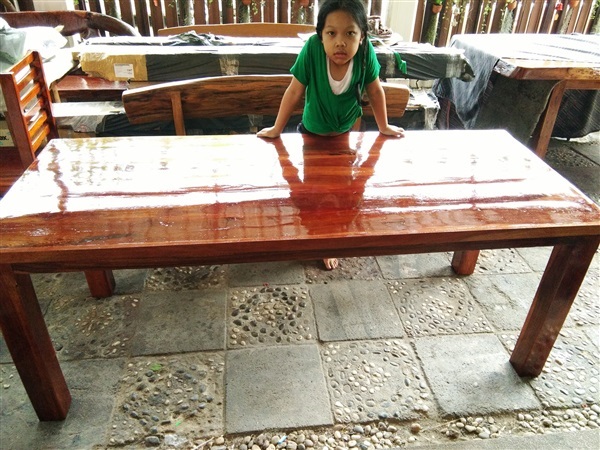 โต๊ะไม้ยาว  195  cm  (กทม-ส่งฟรี)  | ร้าน Chat_Shop  (เฟอร์นิเจอร์ไม้)  - บางใหญ่ นนทบุรี