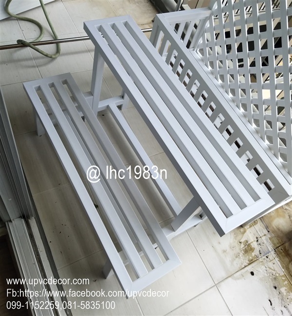 ชั้นวางต้นไม้ไม่ผุ ชั้นวางupvc ชั้นวางกระถางupvc ชั้นวาง