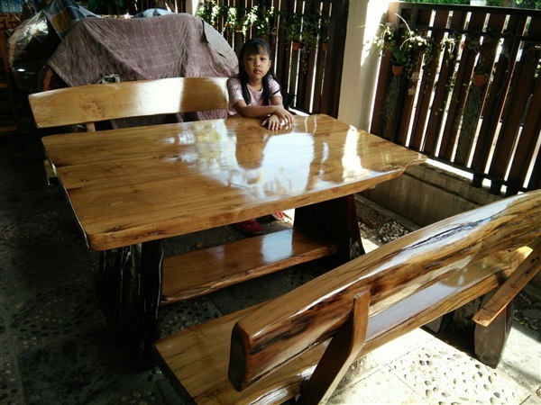 (ขายแล้ว) โต๊ะไม้สวอง  ยาว 1.50 เมตร  | ร้าน Chat_Shop  (เฟอร์นิเจอร์ไม้)  - บางใหญ่ นนทบุรี
