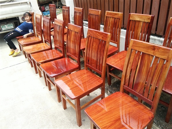 เก้าอี้ไม้ประดู่  พื้นนั่งไม้แผ่นเดียว  | ร้าน Chat_Shop  (เฟอร์นิเจอร์ไม้)  - บางใหญ่ นนทบุรี