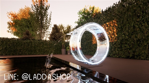 ม่านน้ำวงแหวนแบบใส | laddagarden - ลาดหลุมแก้ว ปทุมธานี