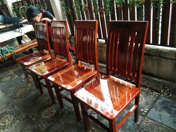 เก้าอี้ไม้ประดู่  | ร้าน Chat_Shop  (เฟอร์นิเจอร์ไม้)  - บางใหญ่ นนทบุรี