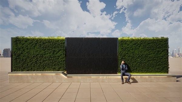 Modern funiture green wall water design